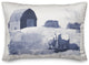 Navy Barn and Animals 14x20 Spun Poly Pillow