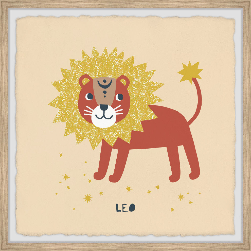 "Leo" Framed Painting Print, 18x18