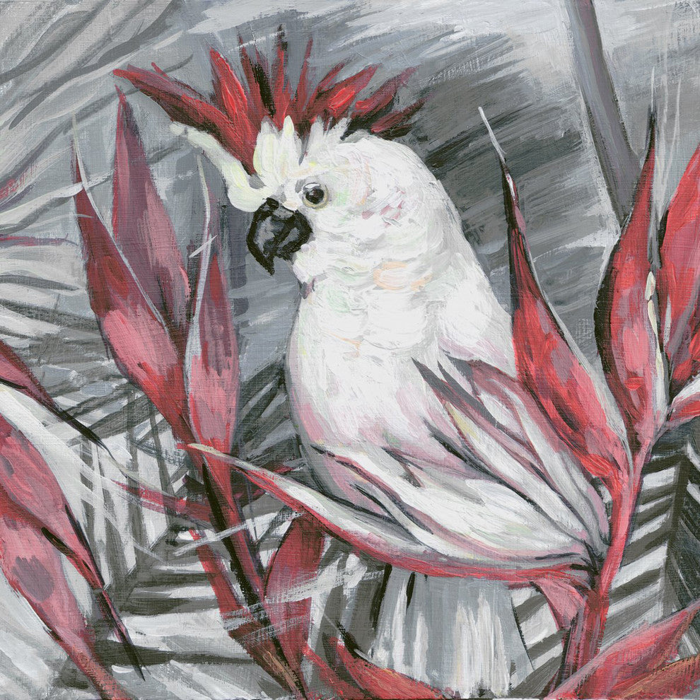 "White Cockatoo I" Painting Print on Wrapped Canvas, 40"x40"