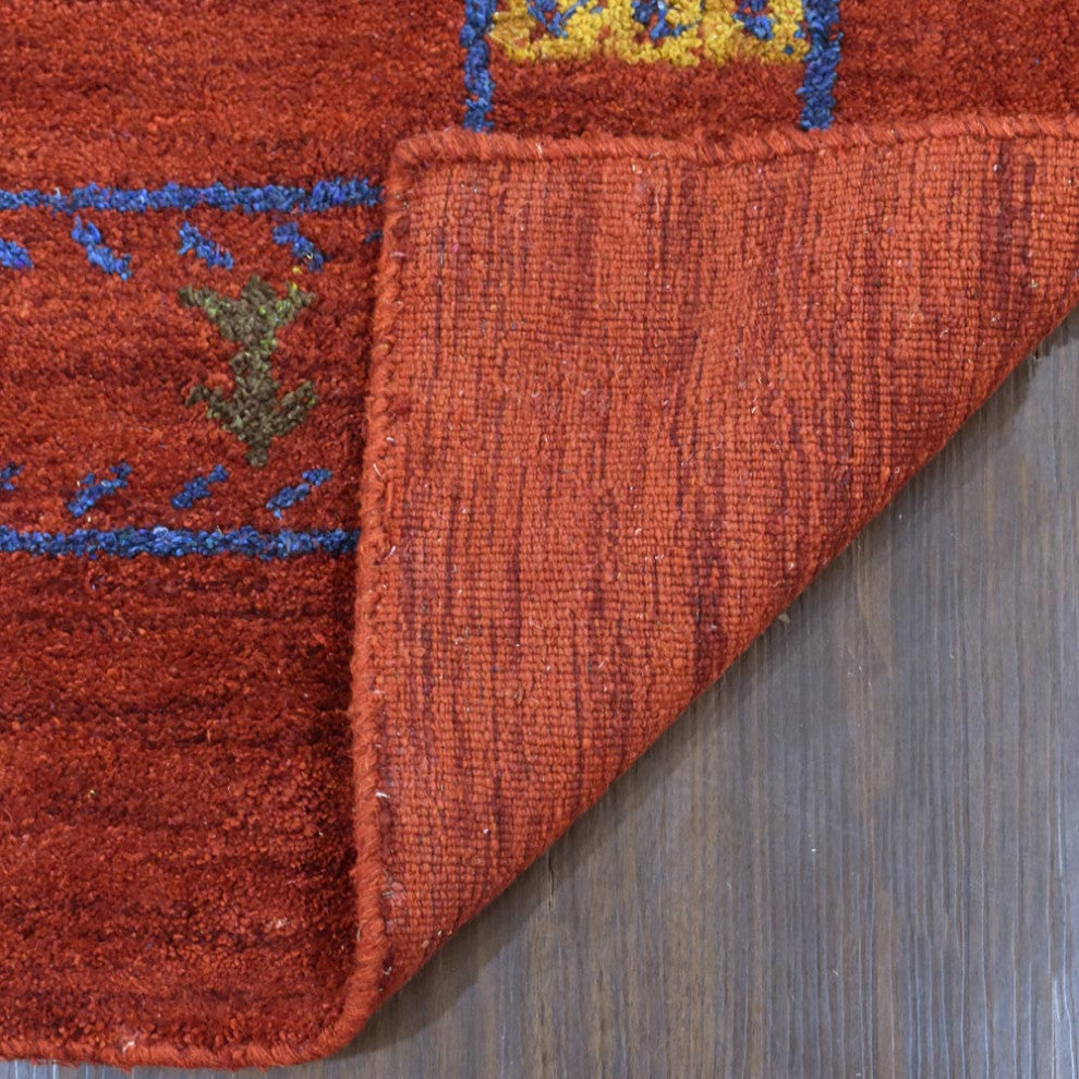 HAND KNOTTED LOOM SILK ECO-FRIENDLY AREA RUGS -6'x9',Rectangle,Rust,Contemporary