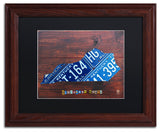 "Kentucky License Plate Map" Matted Framed Canvas Art by Design Turnpike