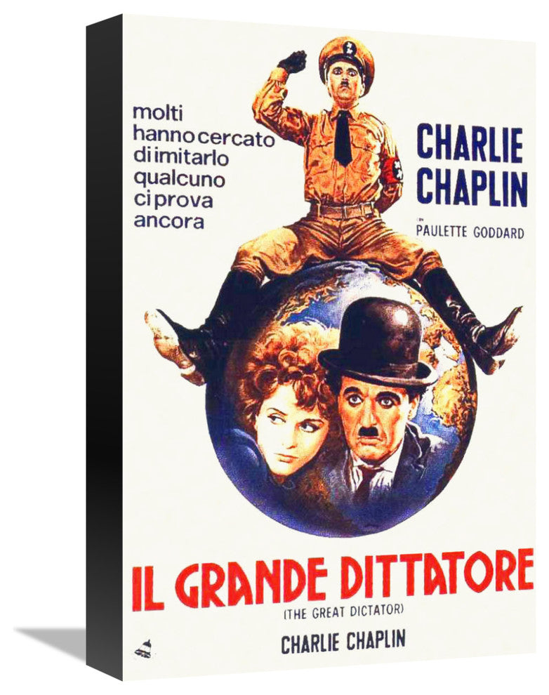 Charlie Chaplin, Italian, The Great Dictator, 1940, 11x16