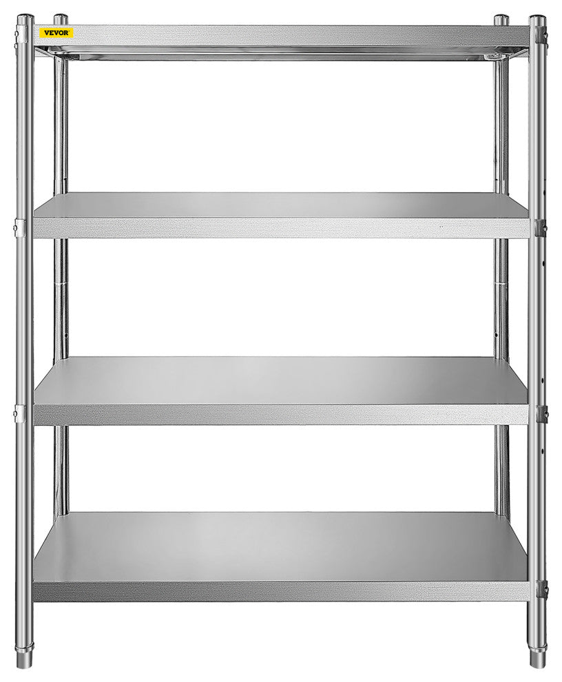 VEVOR Stainless Steel Shelf Heavy Duty Shelf 4 Layer Rack Kitchen Shelf Storage