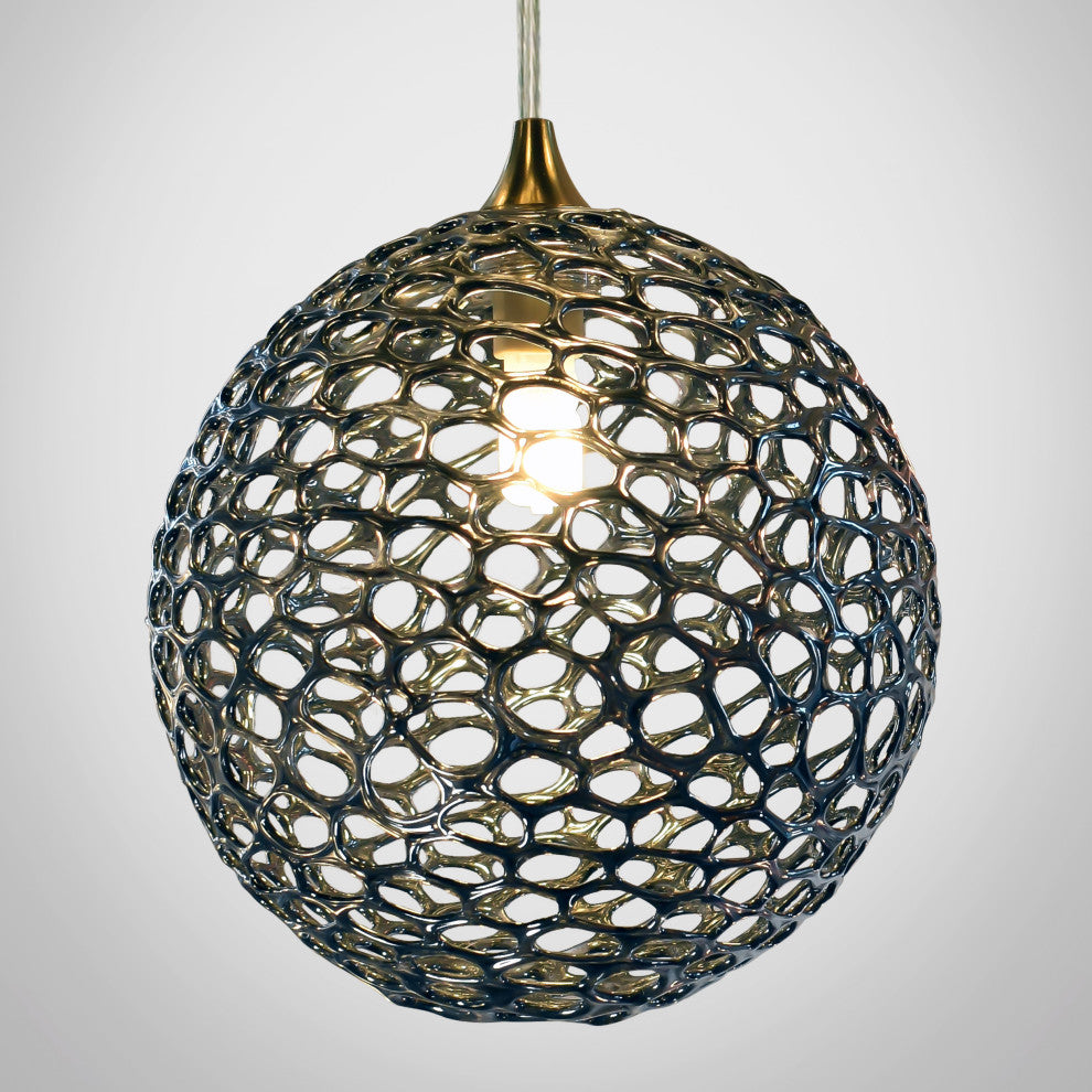 Napa 14 Pendants Blown Glass Chandelier, White, 48", Clear/Gray Glass