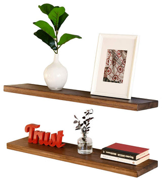 Welland Allen Rustic Pine Floating Wall Shelf, 36"x2