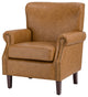 Jose Vegan Leather Armchair, Camel