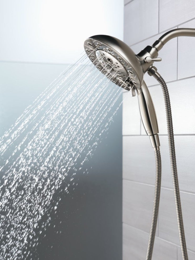 Delta H2Okinetic In2ition 5-Setting 2-in-One Shower, Stainless, 58480-SS-PK