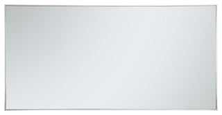 Elegant Decor Eternity 72" x 36" Contemporary Metal Frame Mirror in Silver