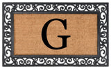 Classic Monogrammed Rubber Welcome Mat, G