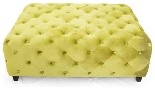 Green Tufted Cocktail Table