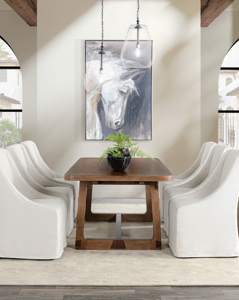Kosas Home Lyra Extendable Dining Table, Smoke Brown