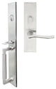 Waterfall Lever, Mortise Entry Handleset, Left Hand, Satin Stainless Steel