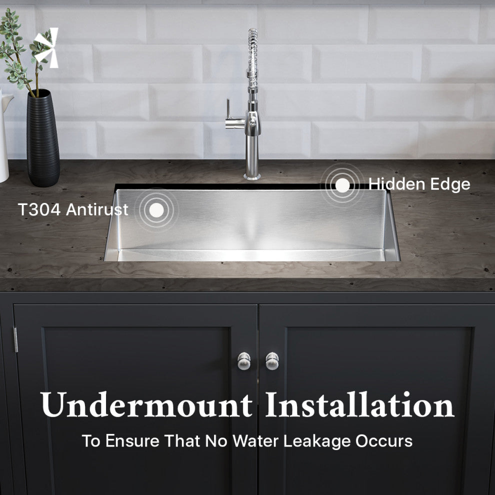 Eviva Aries 30" x 18" Stainless Steel Undermount Kitchen Sink