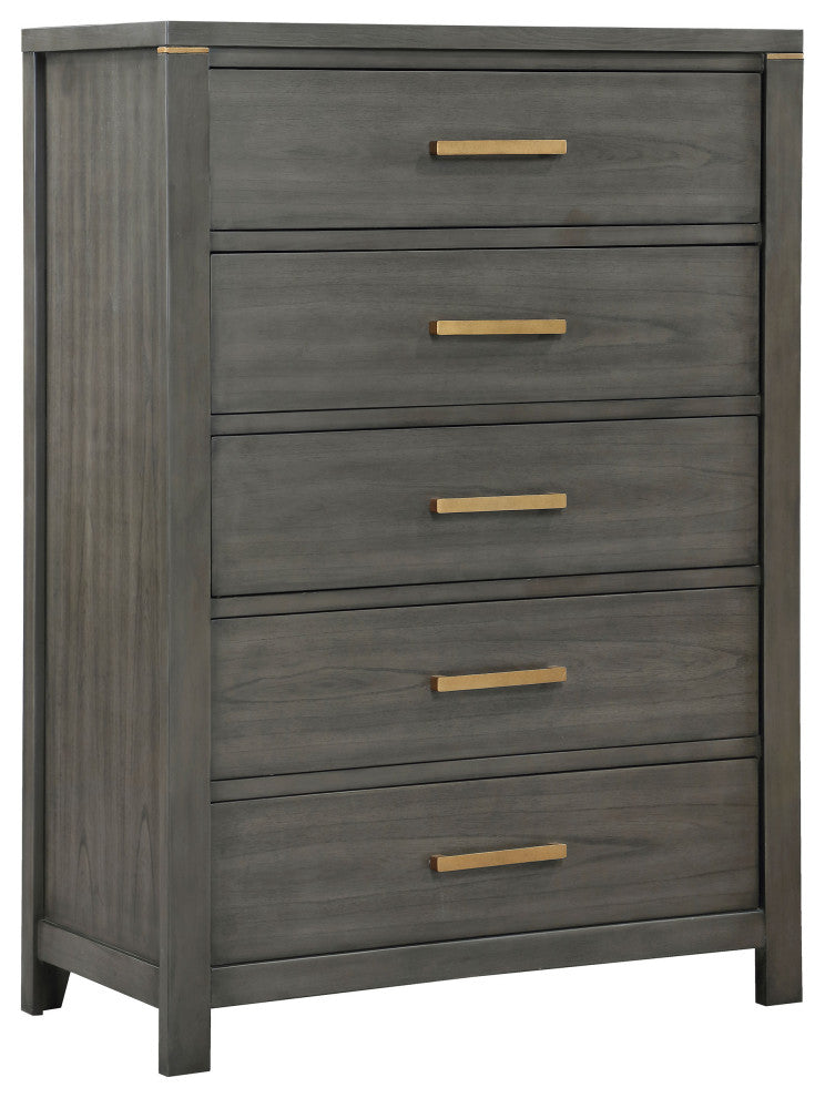 Kieran 5-drawer Bedroom Chest Grey