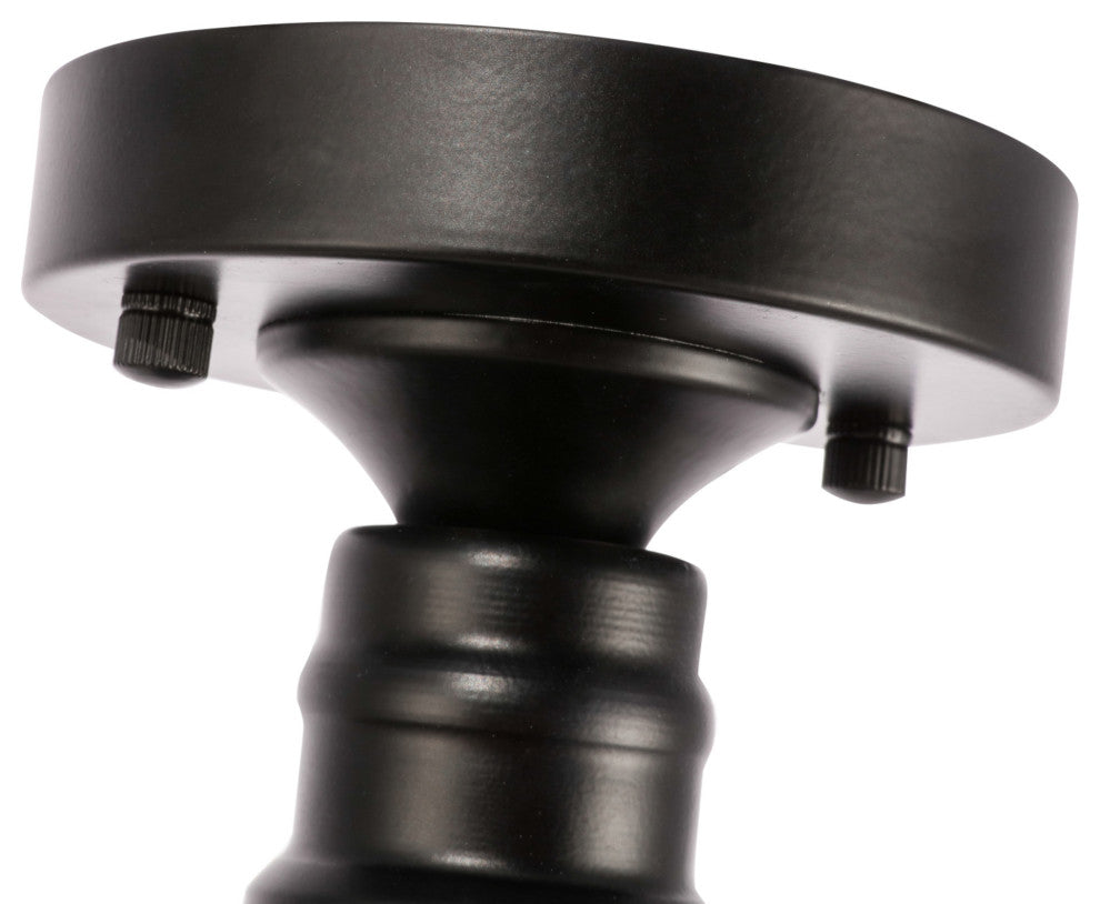 Elegant Lighting LD6249 Lyle 1 Light 8"W Semi-Flush Ceiling - Black