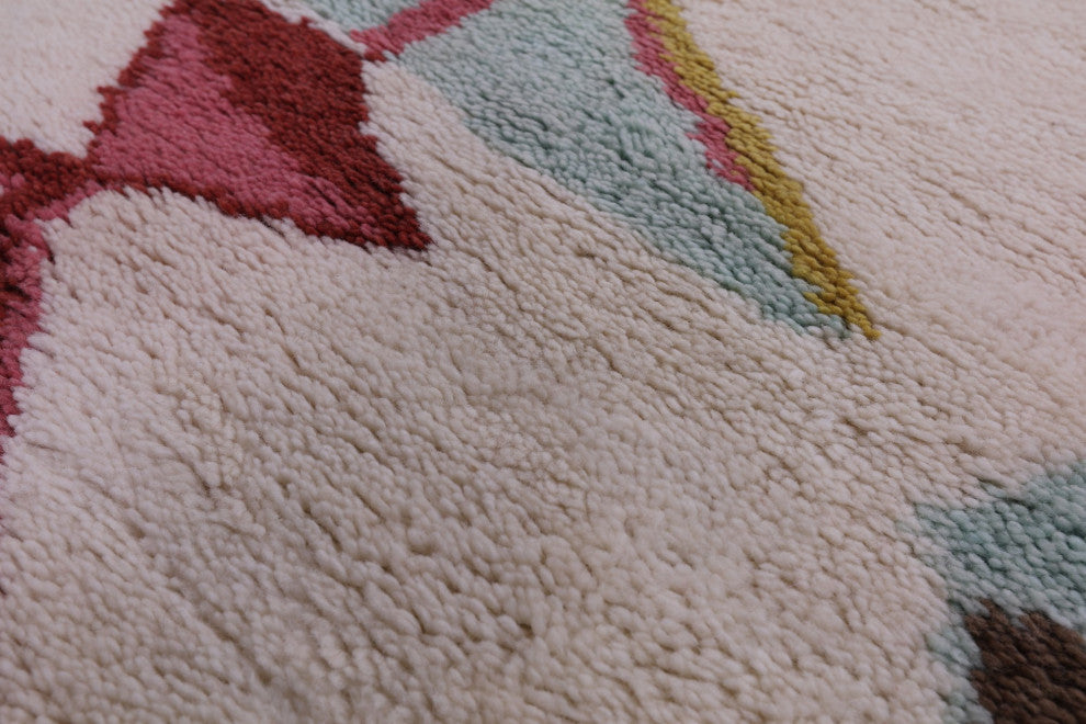 8' 2" X 9' 10" Handmade Moroccan Wool Rug Q9274