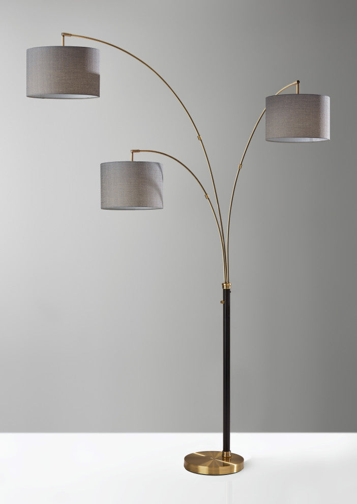 Bergen 3 Arm Arc Lamp