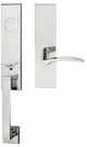 Crest Lever, Mortise Dummy Handleset, Right Hand, Polished Stainless Steel