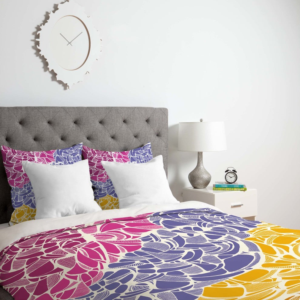 Deny Designs Karen Harris Fossil Warm Jewels Duvet Cover - Lightweight