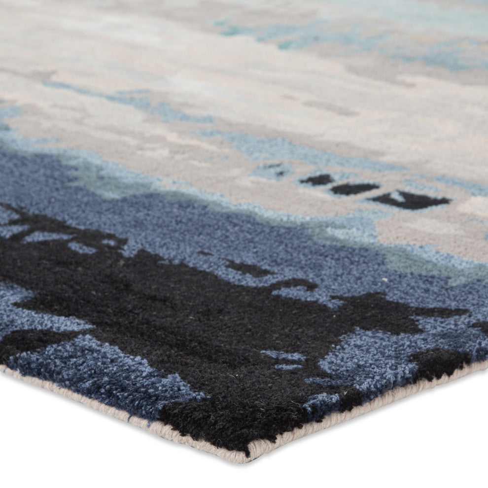 Jaipur Living Benna Handmade Abstract Blue/ Gray Area Rug 6'X9'