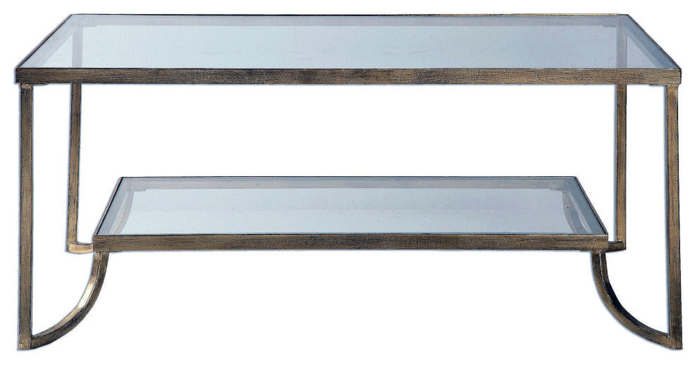 Uttermost 24540 Katina 21" x 47" Coffee Table - Antiqued Gold