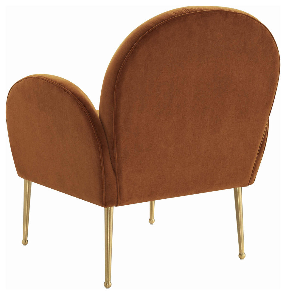 TOV Furniture Gwen Cognac Velvet Chair