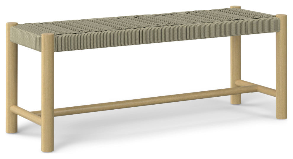 Dahlia Outdoor Indoor Bench, Natural Taupe