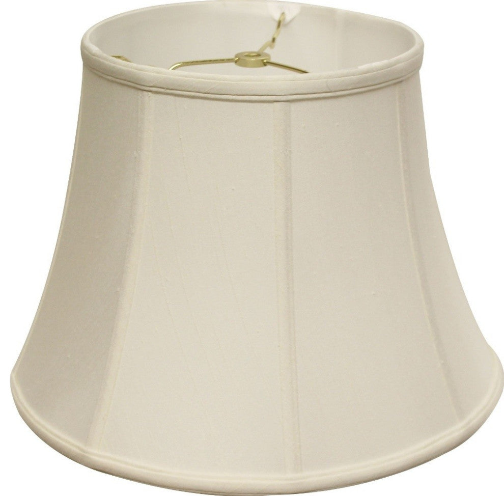 16" White Altered Bell Monay Shantung Lampshade