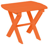 Poly Outdoor Folding End Table, Tangerine