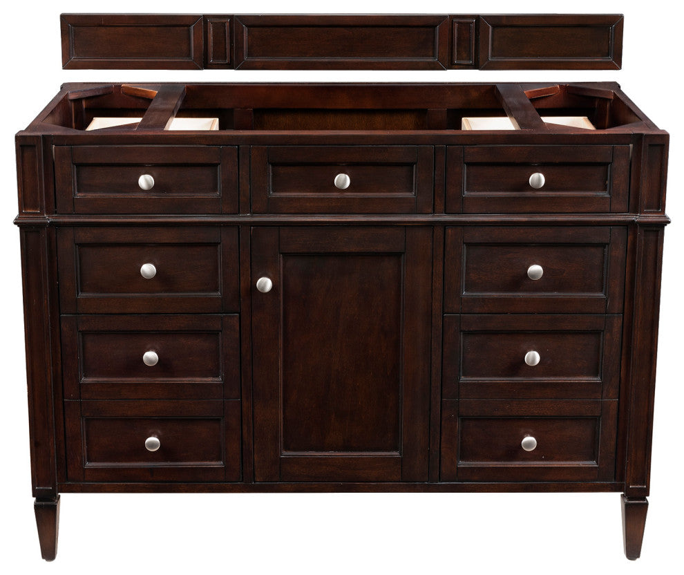 Brittany 48" Vanity, Burnished Mahogany, Without Top