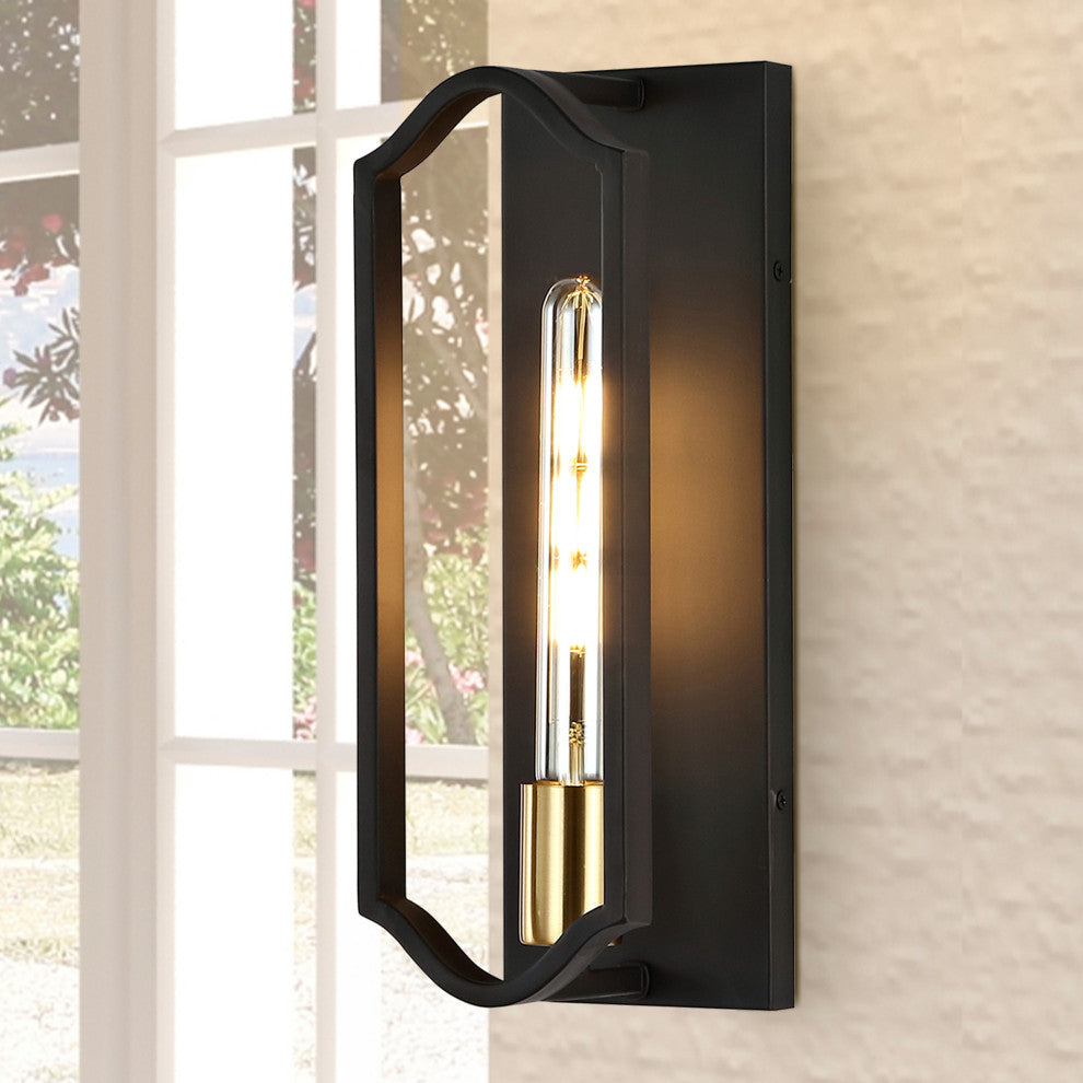 Chloe 4.75" 1-Light Modern Bohemian Iron LED Sconce, Black