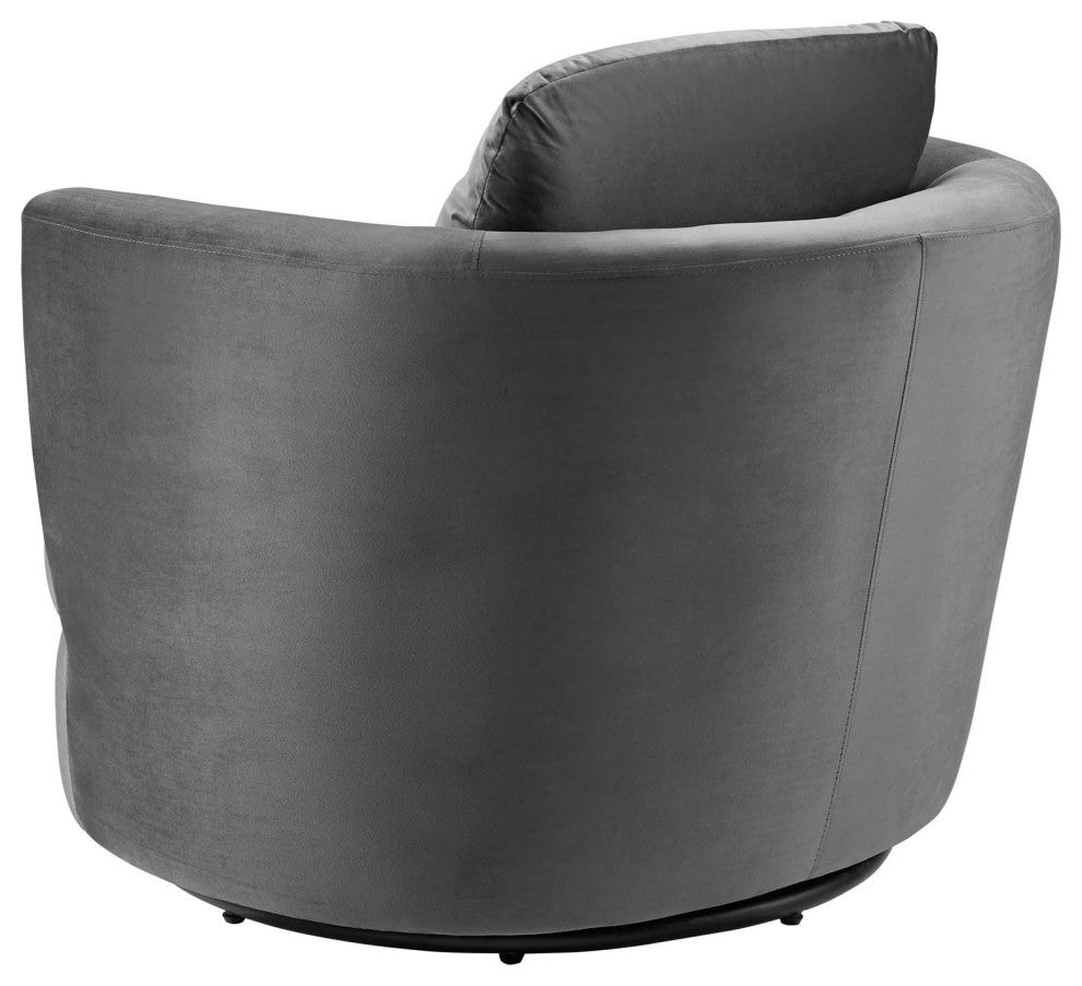 Armchair Accent Chair, Velvet, Gray, Modern, Living Lounge Hospitality