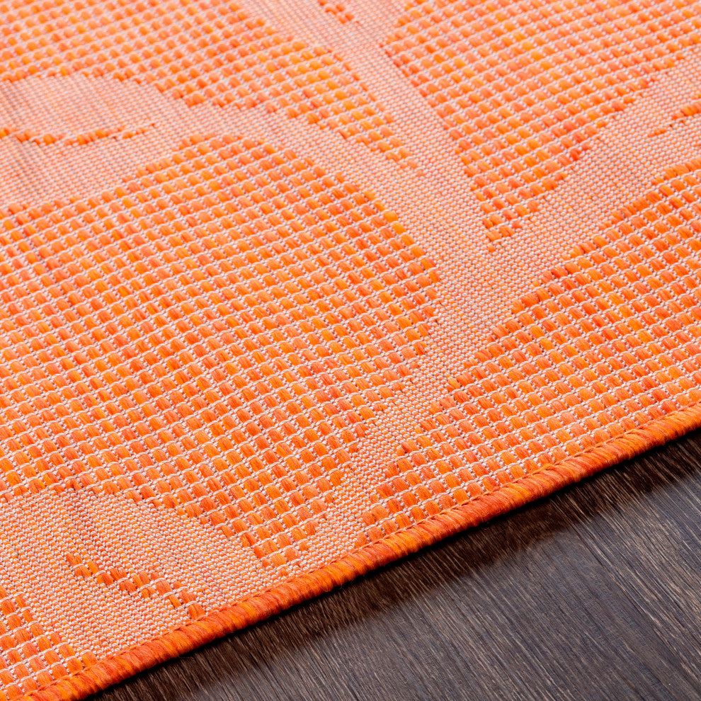 Pasadena 7'8" x 10' Orange Indoor/Outdoor Rug