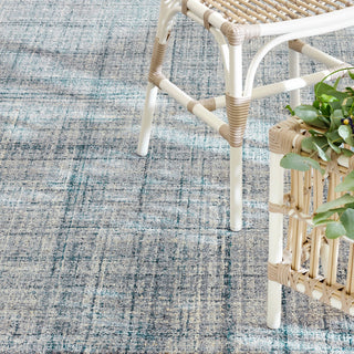 Dash & Albert Harris Blue/Ivory Hand Hooked Wool Rug, Blue, Runner-2'6" x 8'