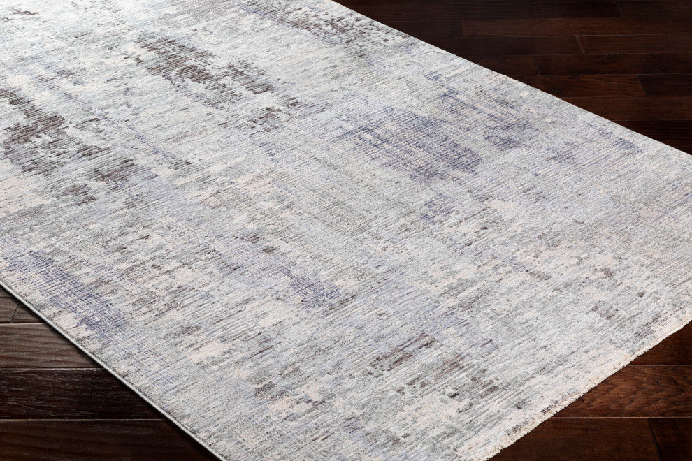 Surya Presidential PDT-2322 3'3"x8' Rug, Gray/Blue/Pale Blue/Blue/Green/Ivory