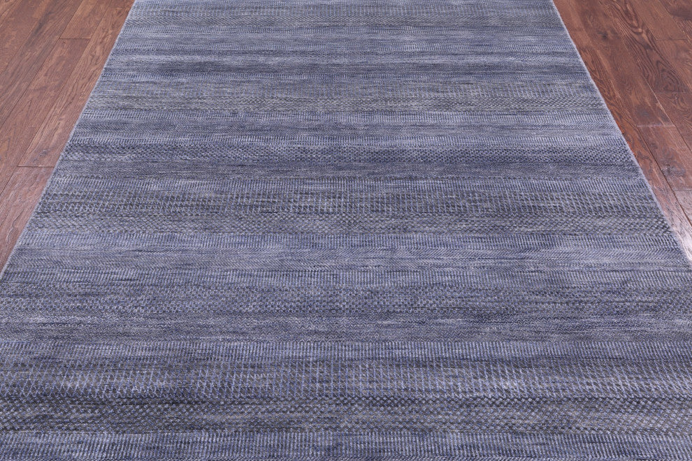 6' 1" X 9' 9" Wool and Silk Hand-Knotted Savannah Grass Rug Q11928