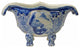 Chinese Oriental Blue Off White Porcelain Graphic Container Planter Hws1793