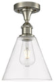 Innovations 516-1C-SN-GBC-82 1 Light Semi-Flush Mount, Brushed Satin Nickel