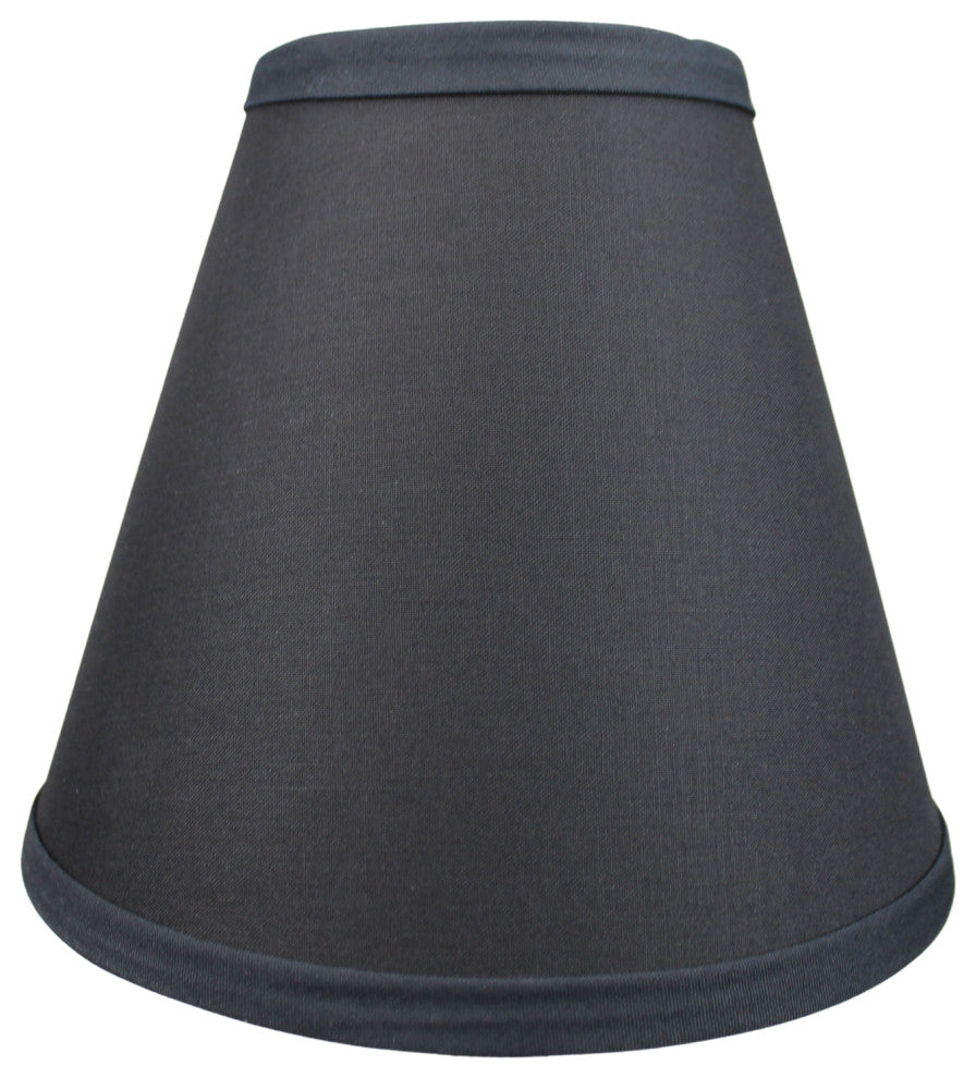 Fenchel Shades 4"x8"x7" Empire Lamp Shade, Linen Black
