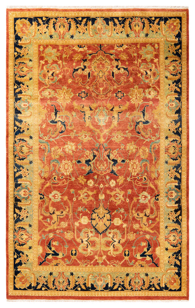 Mogul, One-of-a-Kind Hand-Knotted Area Rug Orange, 6' 1" x 9' 2"