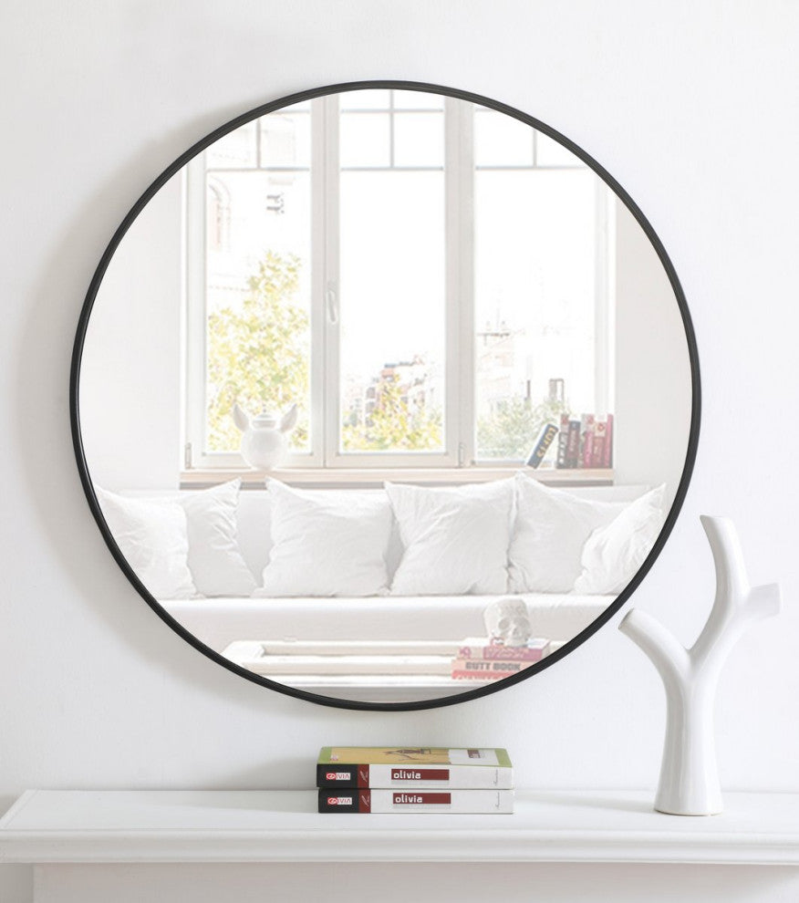 Contemporary Black Vanity Mirror