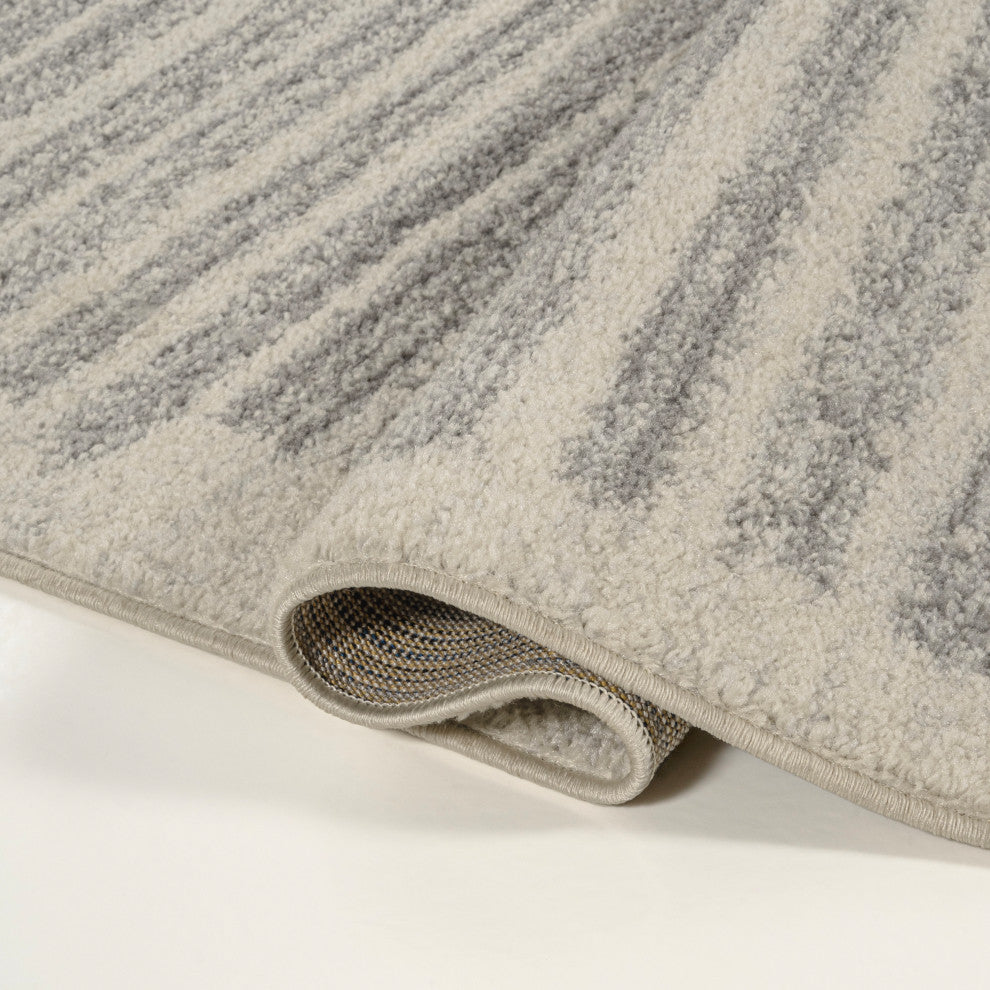 Khalil Modern Berber Stripe Area Rug