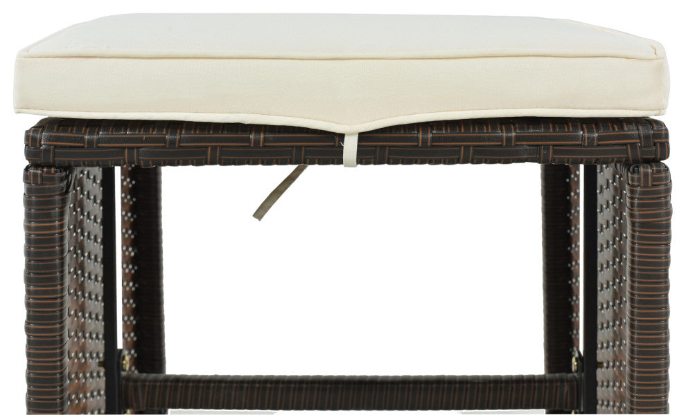 11 Pieces Outdoor Patio Rattan Dining Table Set With Cushions
