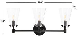 Safavieh Lonsen Vanity Sconce, Black