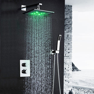 Sagua Wall Mounted LED Shower Set, 12"