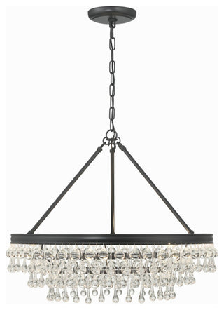 CRYSTORAMA Calypso 6 Light Matte Black Chandelier