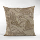 Plutus Brown Mustard Jacquard Luxury Throw Pillow, 16"x16"