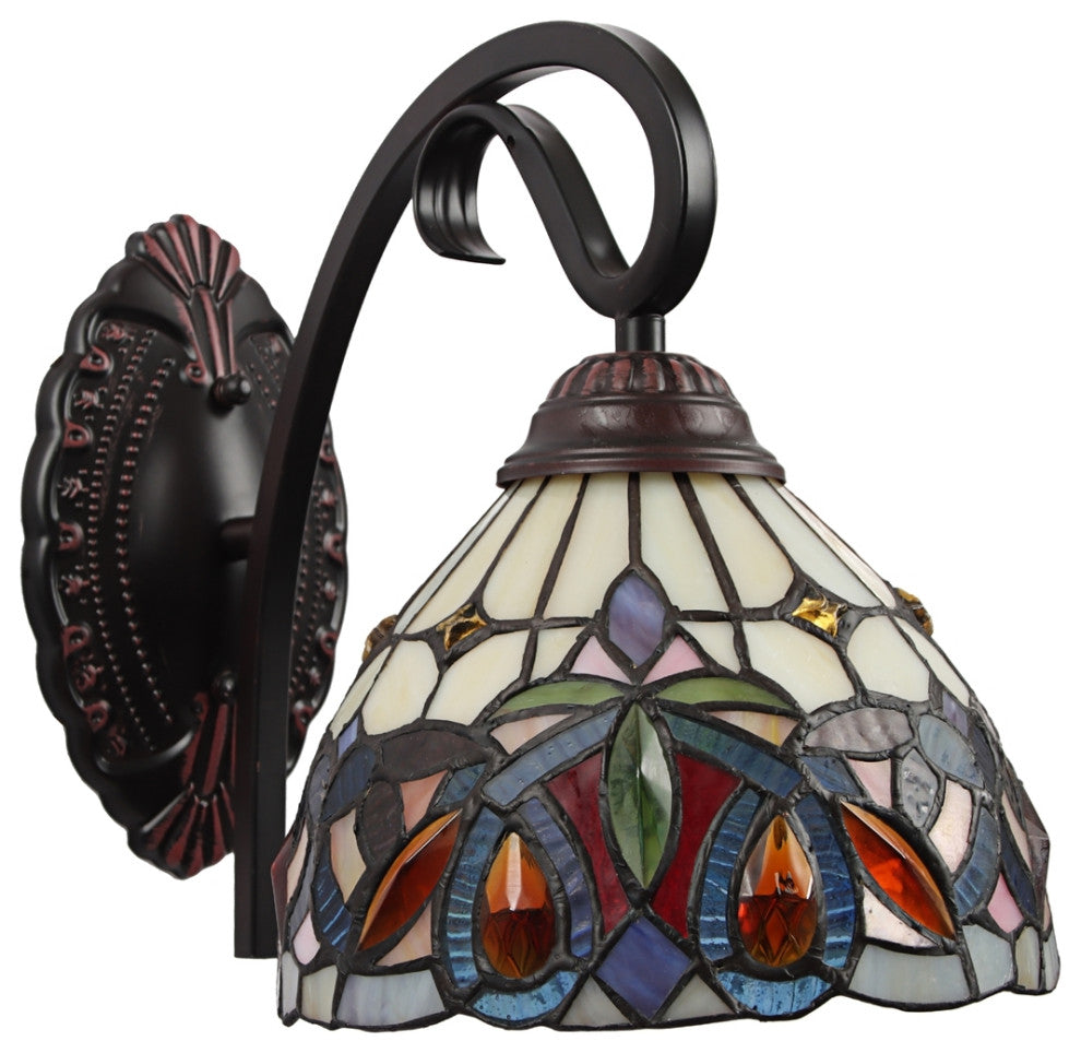 CHLOE Lighting CH3T353BV08-WS1 SERENITY Victorian Dark Bronze 1 Light WallSconce