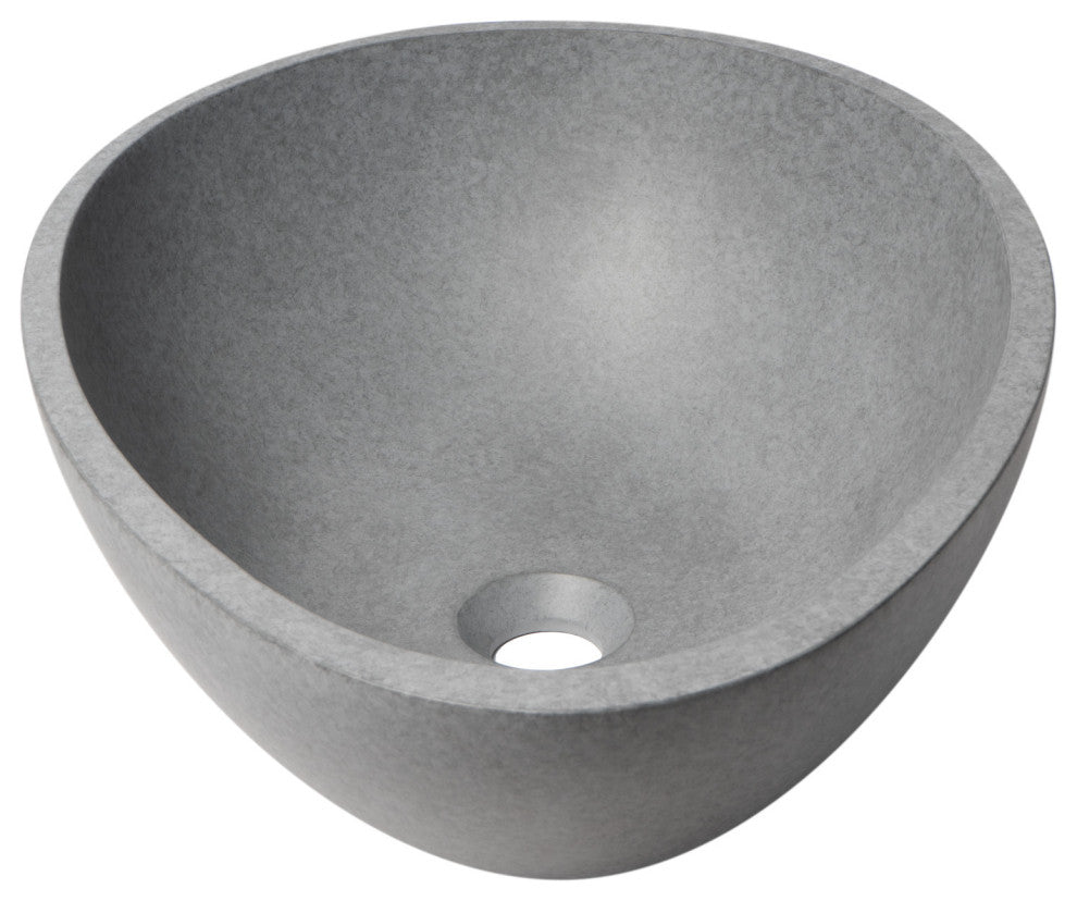 ALFI brand ABCO21O 21" Solid Concrete Tear Drop Above Mount Vessel Sink