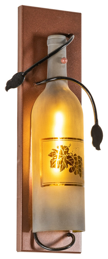 6 Wide Tuscan Vineyard Wine Bottle Wall Sconce